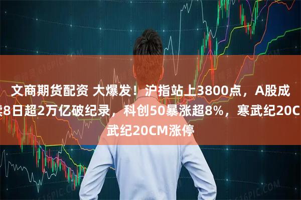 文商期货配资 大爆发！沪指站上3800点，A股成交连续8日超2万亿破纪录，科创50暴涨超8%，寒武纪20CM涨停