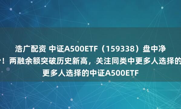 浩广配资 中证A500ETF（159338）盘中净流入超1.8亿份！两融余额突破历史新高，关注同类中更多人选择的中证A500ETF