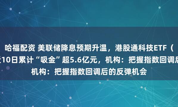 哈福配资 美联储降息预期升温，港股通科技ETF（513860）近10日累计“吸金”超5.6亿元，机构：把握指数回调后的反弹机会