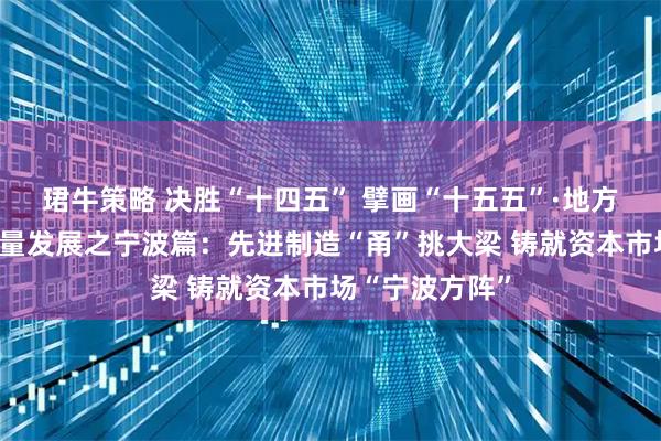 珺牛策略 决胜“十四五” 擘画“十五五”·地方资本市场高质量发展之宁波篇：先进制造“甬”挑大梁 铸就资本市场“宁波方阵”